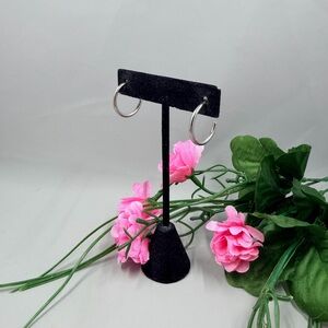 Minimalist Style Silver Plated Vintage Hoop Earrings